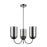 LED Pendant Ceiling Light 3 Way Black Smoked Glass Mirror Chrome Effect - Image 3