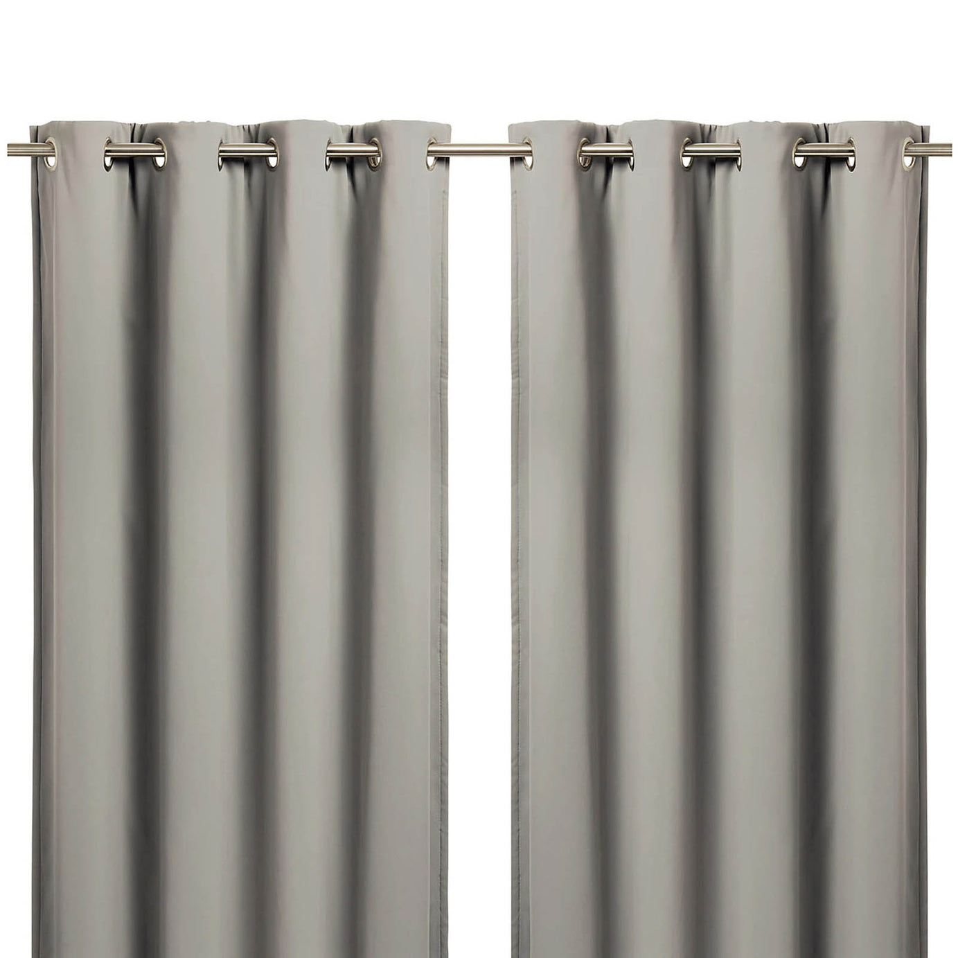 Vestris Blackout Thermal Eyelet Curtains Taupe Pair 167x183cm - Image 1