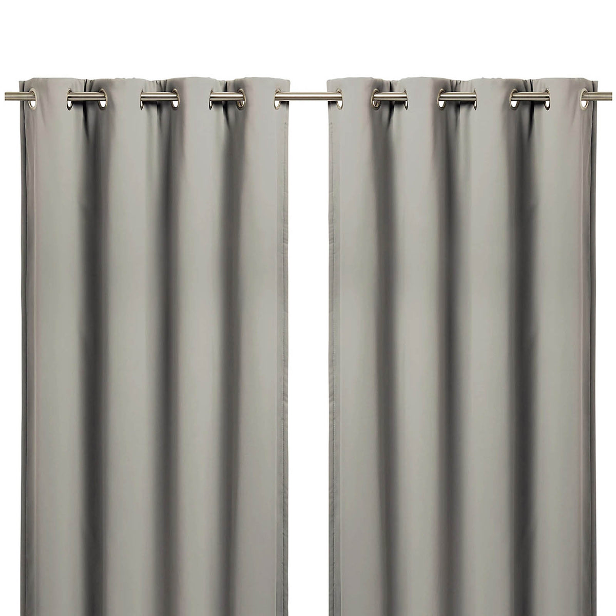 Vestris Blackout Thermal Eyelet Curtains Taupe 167x183cm Pair Window - Image 1