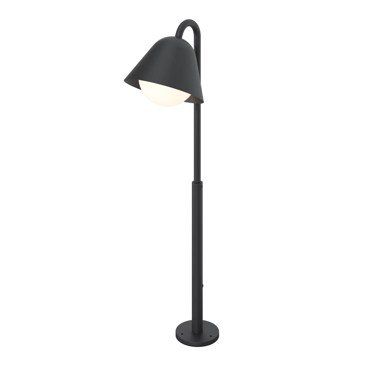 Outdoor Post Light 1 Lamp LED Neutral White Metal Plastic Dark Grey (H)730mm - Image 3