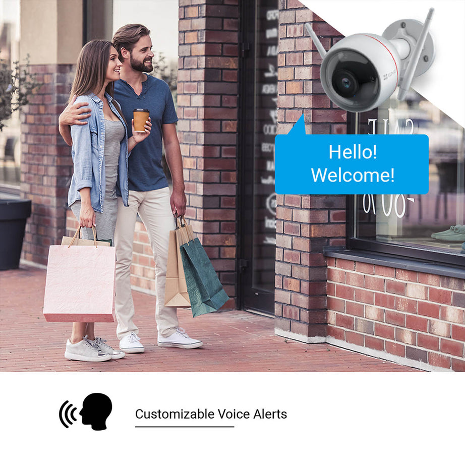 EZVIZ Smart Security Camera Outdoor Wireless Swivel White Wi-Fi Night Vision - Image 6