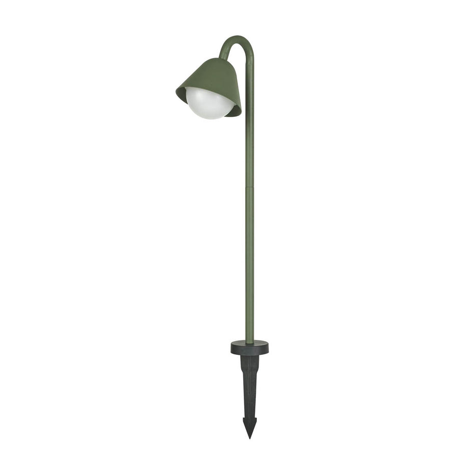 Outdoor Stake Light Integrated LED Metal Matt Green Weather Resistant (D)120mm - Image 2