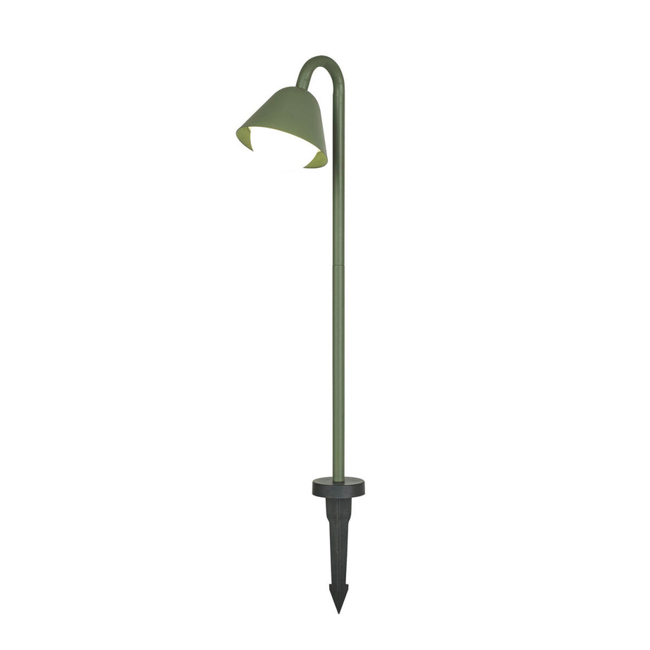 Outdoor Stake Light Integrated LED Metal Matt Green Weather Resistant (D)120mm - Image 5
