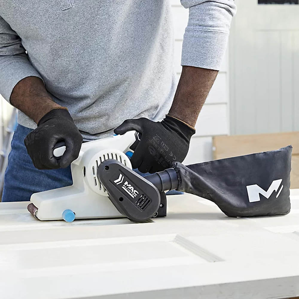 Mac Allister Belt Sander Electric MSBS900 Soft Grip Variable Speed Compact 900W - Image 2