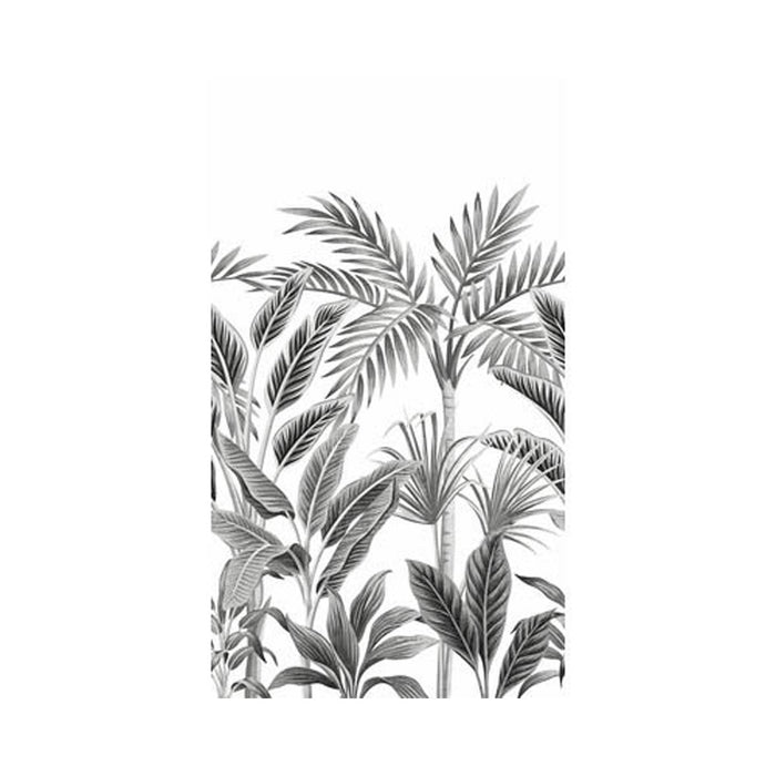 Wallpaper Mural Tropical Palm Leaves Black White Repeatable Removable 159x280 cm - Image 1