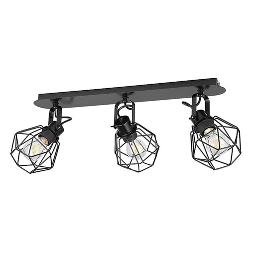 LED Ceiling Spotlight 3 Way Multi Arm Modern Industrial Matt Black Dining Bar - Image 1