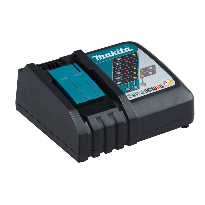 Makita Fast Battery Charger Compact Corded DC18RC 3A Li-ion 14.4V - 18V LXT 240V - Image 1