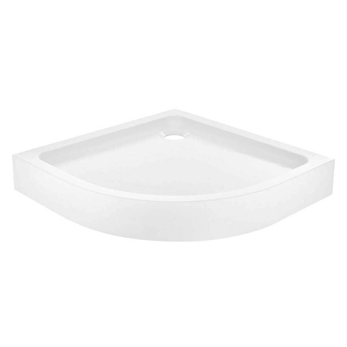 Shower Tray Gloss White 150mm Quadrant Corner Drain Anti Slip Corner Modern - Image 5