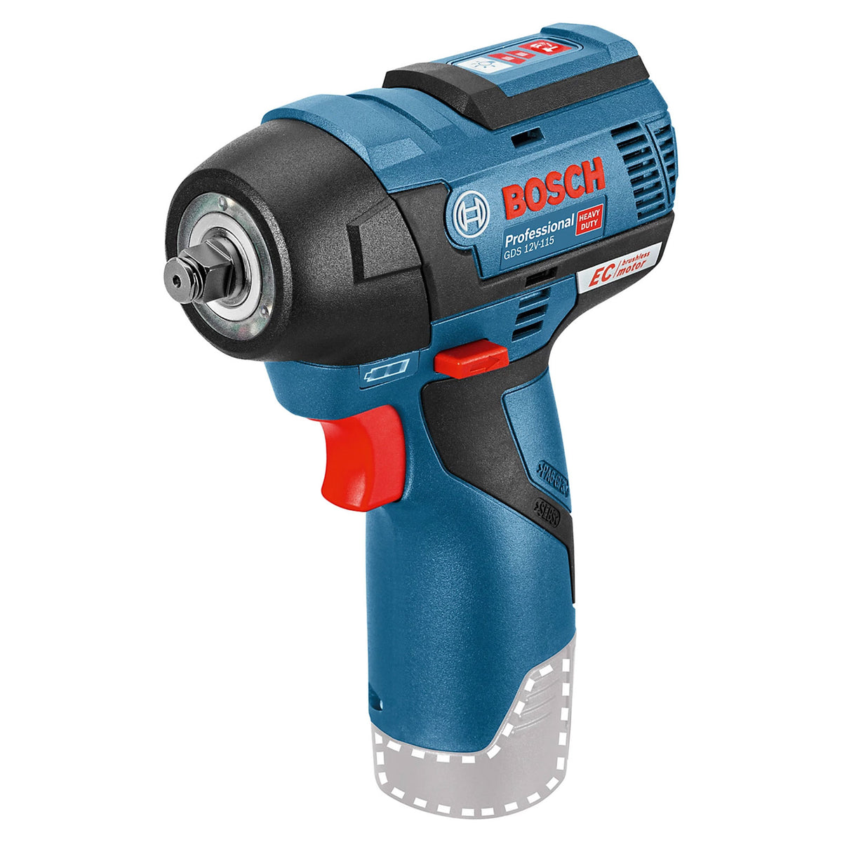 Bosch Impact Wrench GDS 12V-115 Brushless 3/8in Compact Soft Grip Body Only - Image 1
