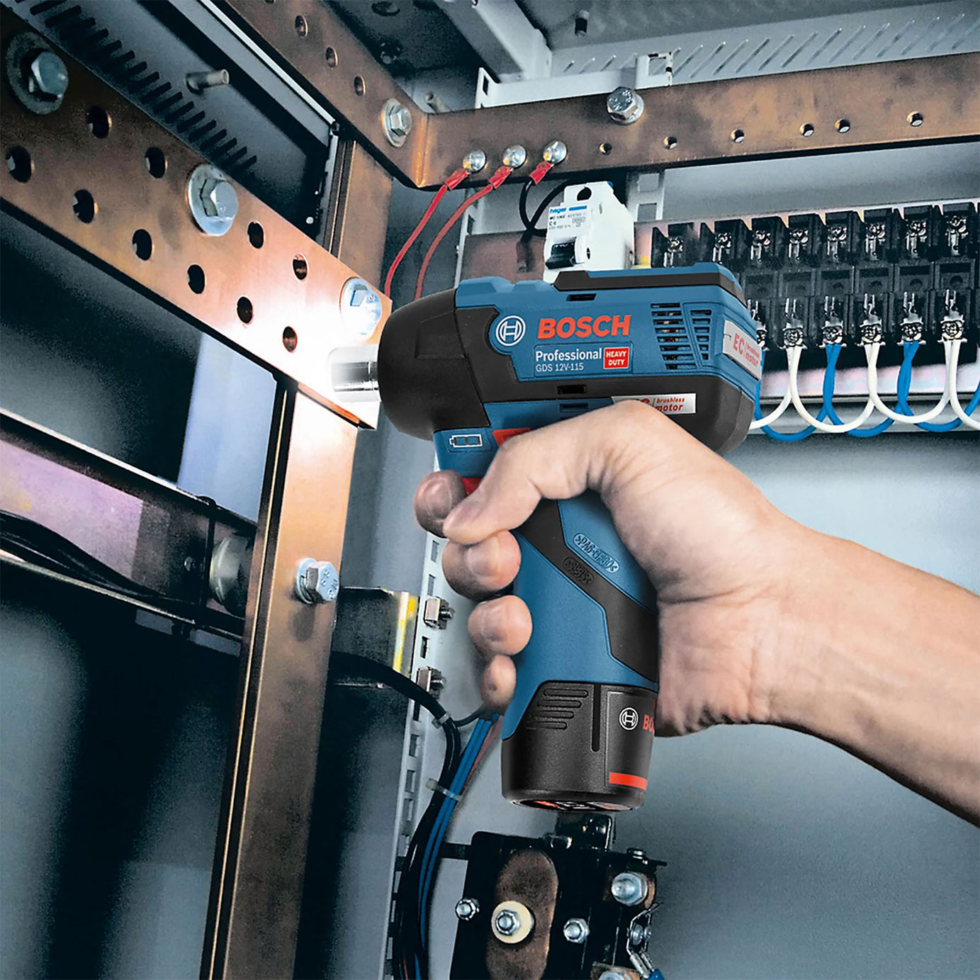 Bosch Impact Wrench GDS 12V-115 Brushless 3/8in Compact Soft Grip Body Only - Image 3