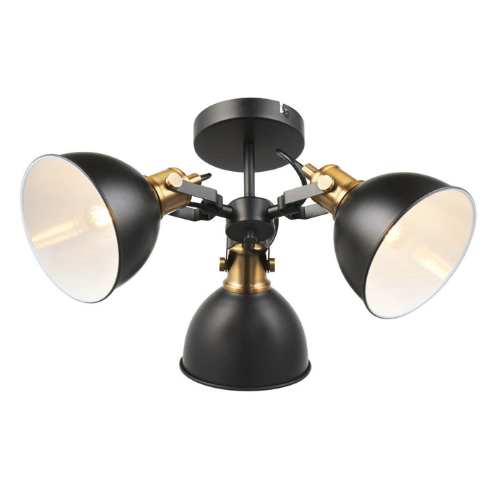 Acrobat Steel Black 3 Lamp LED Ceiling light - Image 1