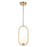 LED Pendant Ceiling Light Oval Gold Effect Adjustable Drop Dimmable (Dia)165mm - Image 2