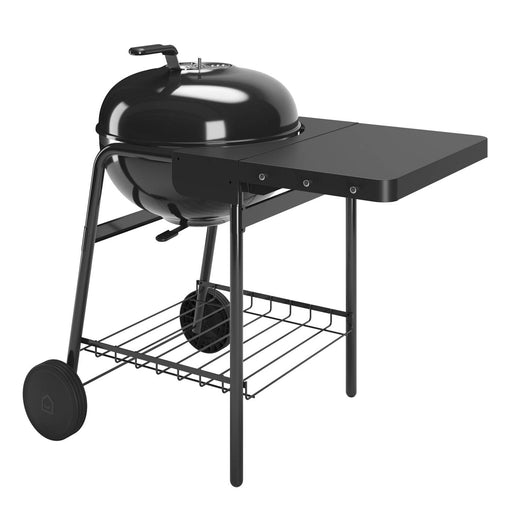 BBQ Trolley Charcoal Barbecue Grill Cart Portable Compact Black Wheeled Black - Image 1