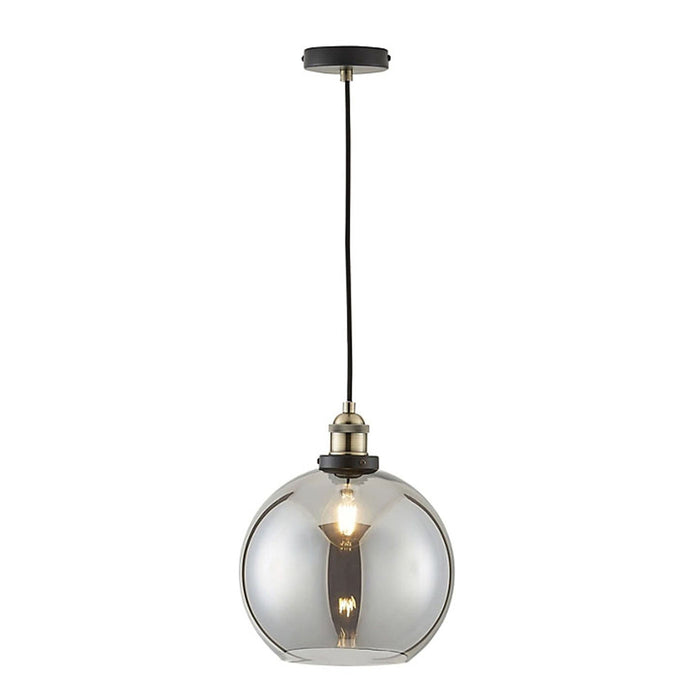 Inlight Ceiling Light Pendant Black Smoke Tinted Effect Hanging IP20 Dia 250mm - Image 2