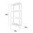 Shelving Unit 4 Tier Matt Silver Galvanised Steel Adjustable (H)1600mm (W)750mm - Image 2