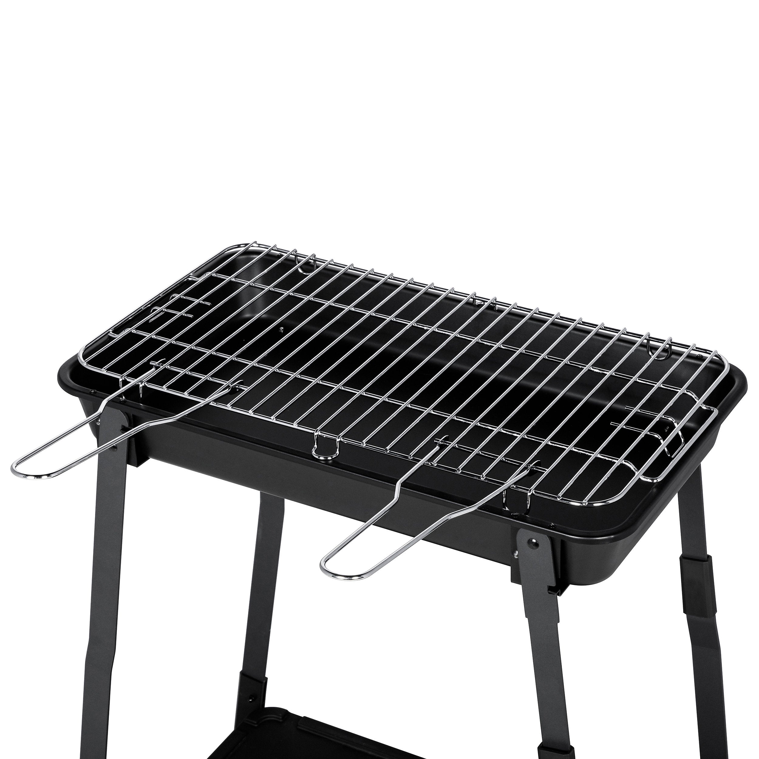Garden Charcoal BBQ Black Portable Outdoor Barbecue Grill Compact Foldable - Image 6