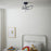 Ceiling Light Integrated LED Warm White Steel Blue Bedroom Modern Chandelier - Image 2