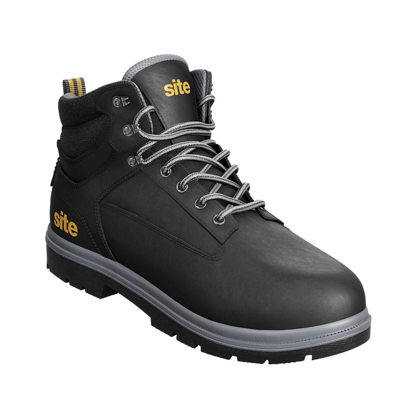 Site Safety Boots Mens Standard Fit Black Steel Toe Work Shoes Size 11 Marble2.0 - Image 2