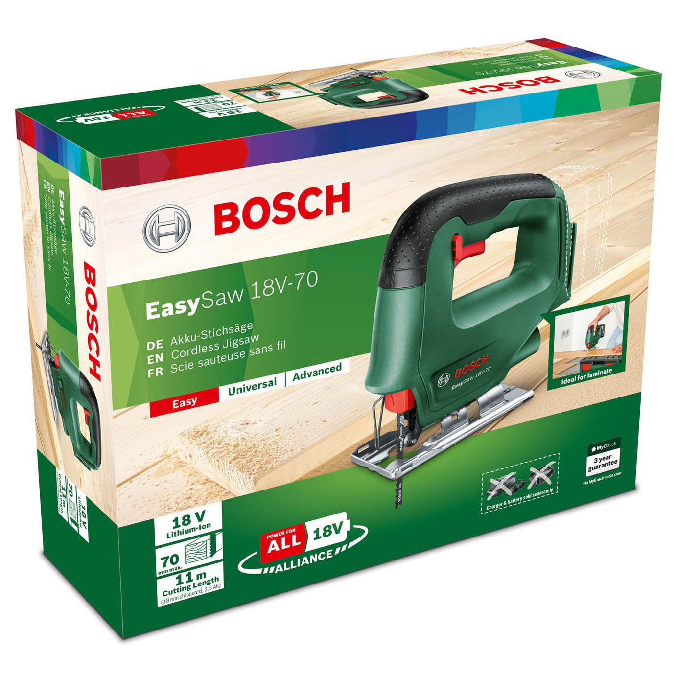 Bosch Jigsaw Cordless 18V Li-Ion Power For All Alliance 45° Brushed Body Only - Image 4