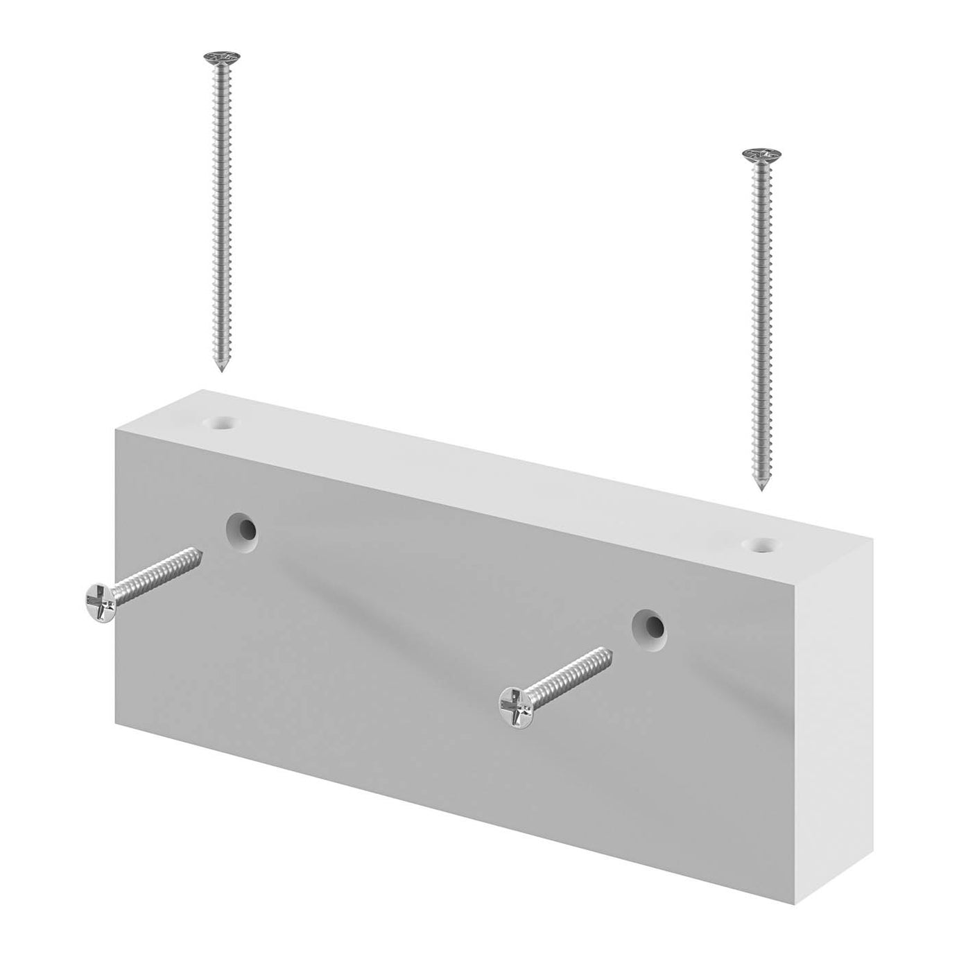 Corner Spacer Handleless Cabinet Rail System White Wood Modern (W)30mm - Image 1