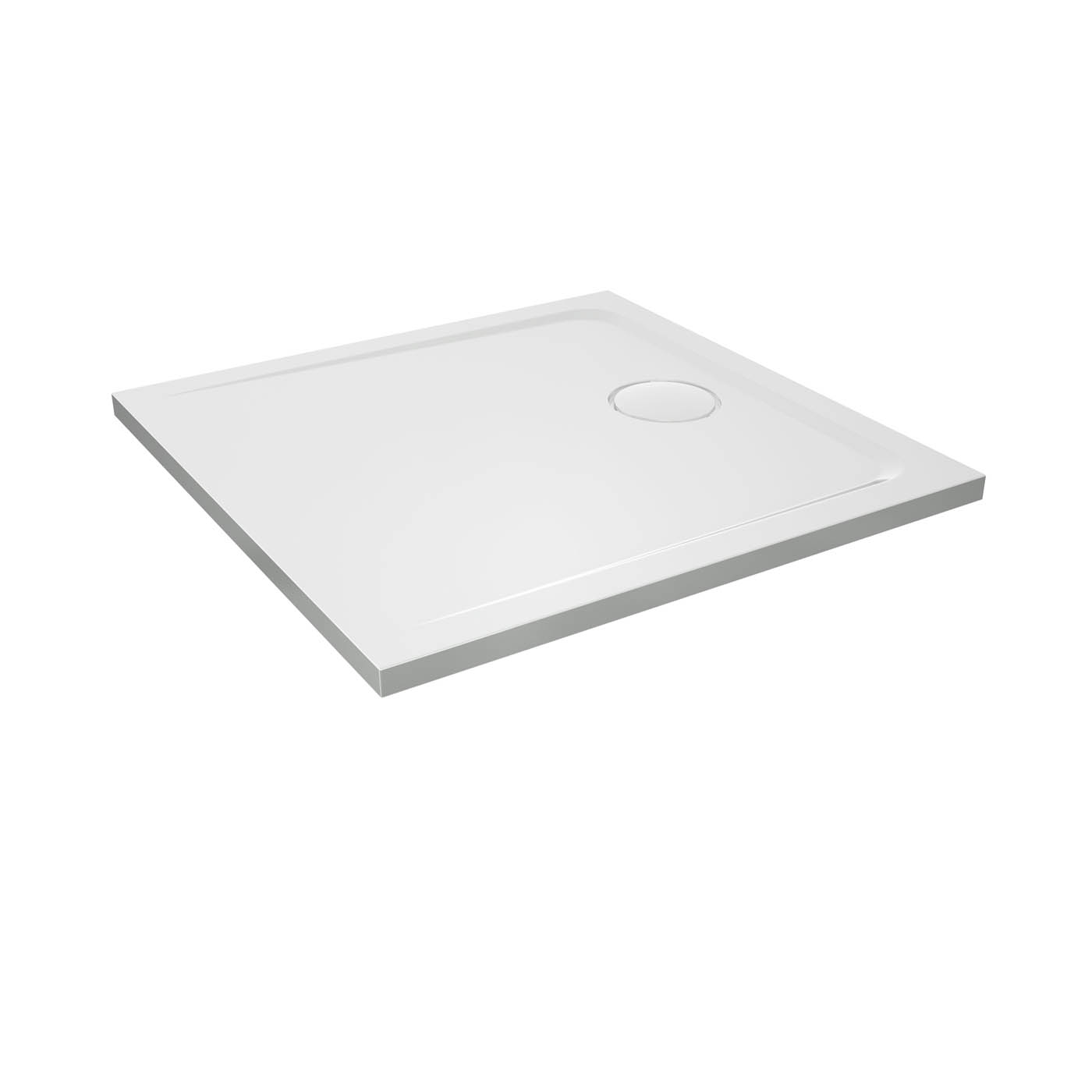 Teesta Shower Tray White Square Bathroom Non-Slip (L)900 (W)900 (H) 27mm - Image 1