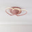 LED Ceiling Light Heart Shaped Gloss Steel Pale Pink Kids Bedroom Warm White - Image 3