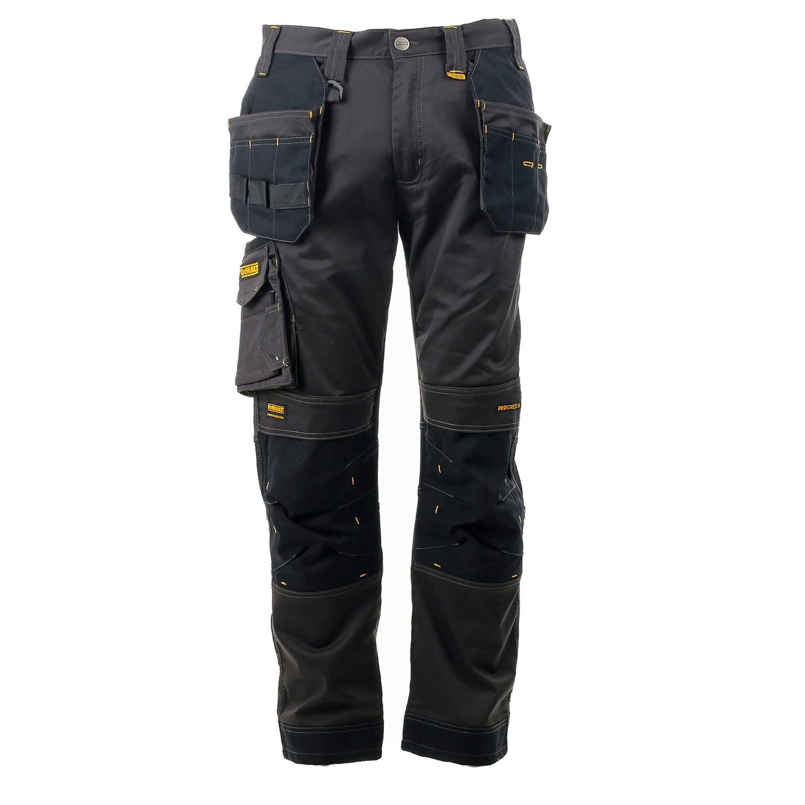 DeWalt Work Trousers Chester Unisex Slim Fit Grey Black Multi Pocket W34" L31" - Image 1