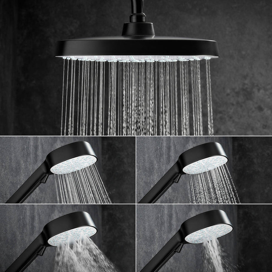 Mira Thermostatic Mixer Shower Matt Black Dual Square Head Modern Bathroom - Image 5