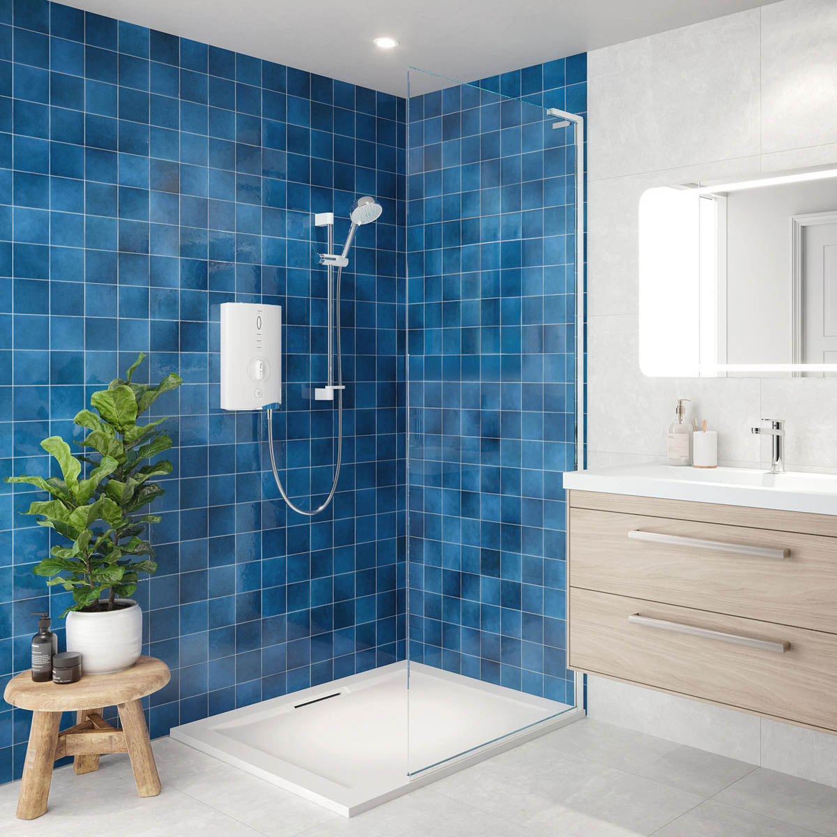 Mira Electric Shower 10.8kW Sport Max Gloss White 4 Spray Pattern Bathroom - Image 2