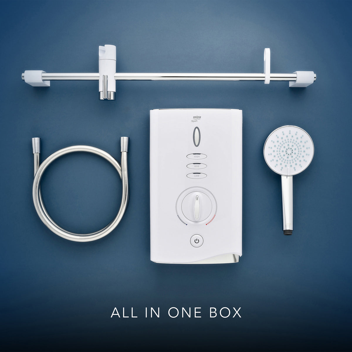 Mira Electric Shower 9kW Gloss White 4 Spray Pattern Round Head Modern Bathroom - Image 7