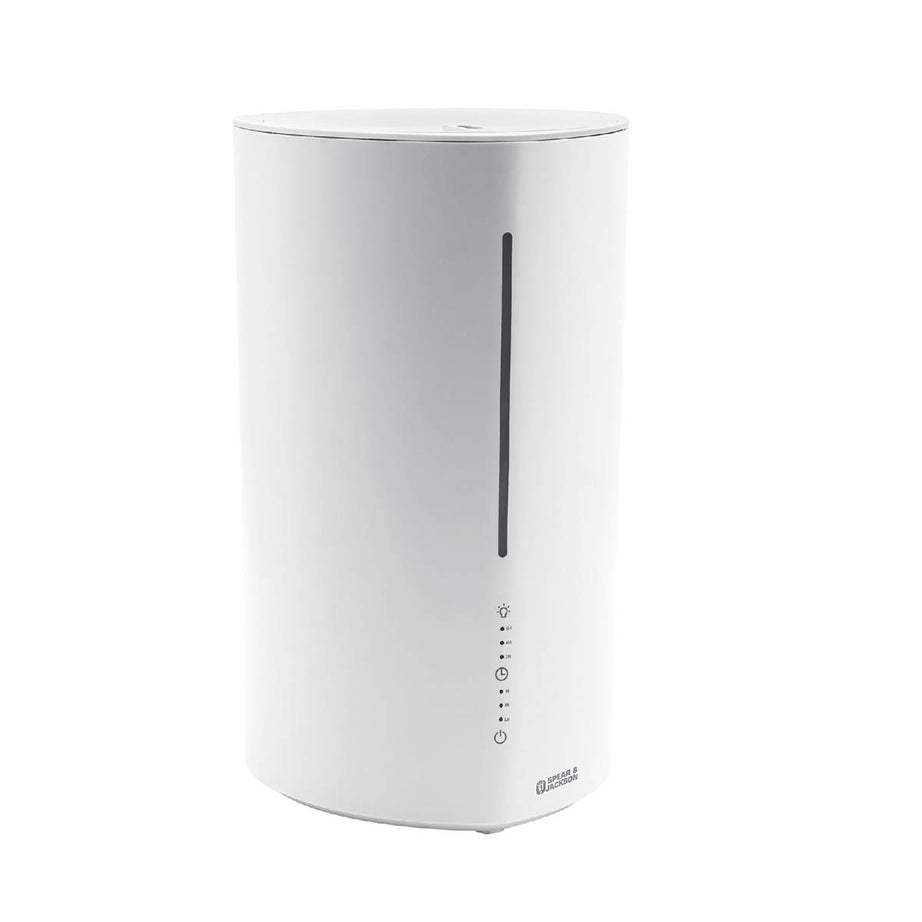 Spear & Jackson Air Humidifier 3L Plastic White 3 Settings LED Night Light - Image 1