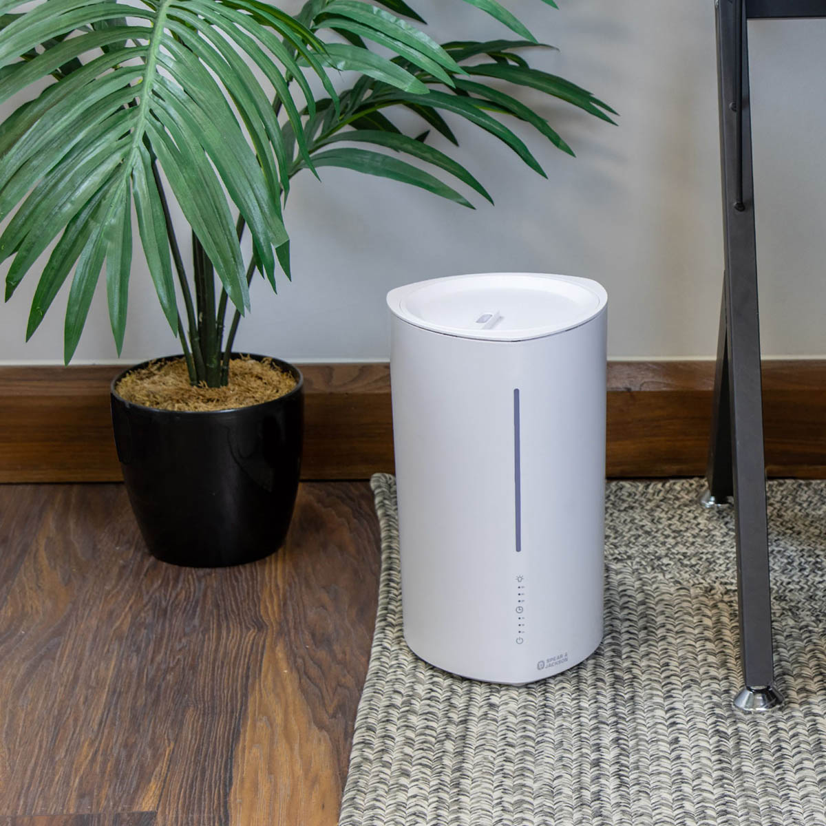 Spear & Jackson Air Humidifier 3L Plastic White 3 Settings LED Night Light - Image 1