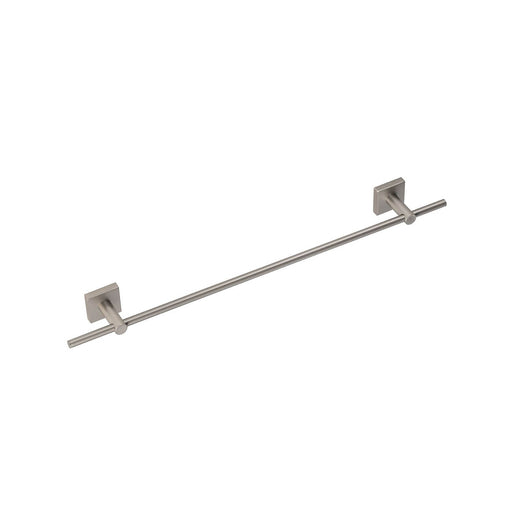Single Towel Rail Holder Rack Brushed Silver Self Adhesive Wall Mounted Bathroom - Image 1