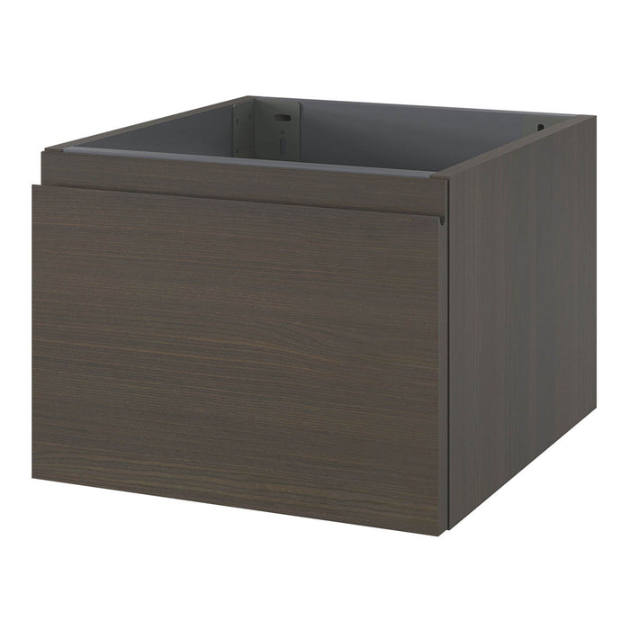 Bathroom Cabinet Walnut Veneer Wall Mounted Contemporary (H) 300mm (W) 400mm - Image 1