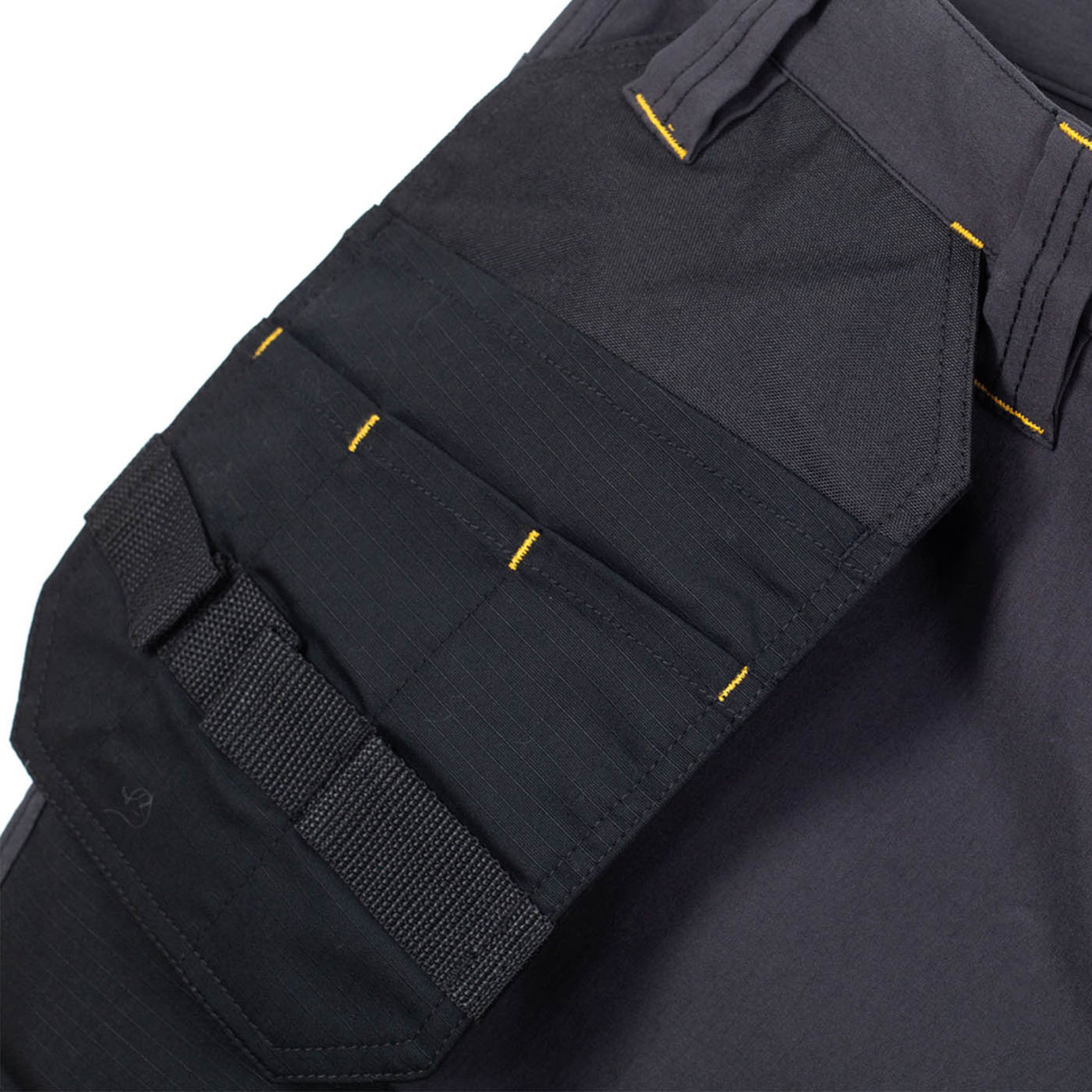 DeWalt Work Shorts Mens Slim Fit Grey Black Multi Pocket Cargo Lightweight W32" - Image 3