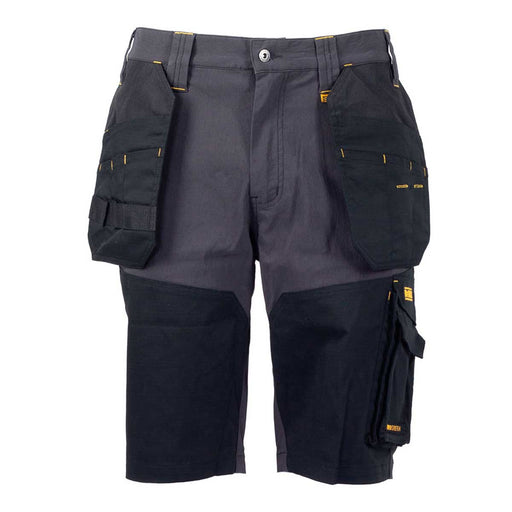 DeWalt Shorts Grey Black Slim Fit Stretch Fabric Front Zip 8 Pockets W 38in - Image 1