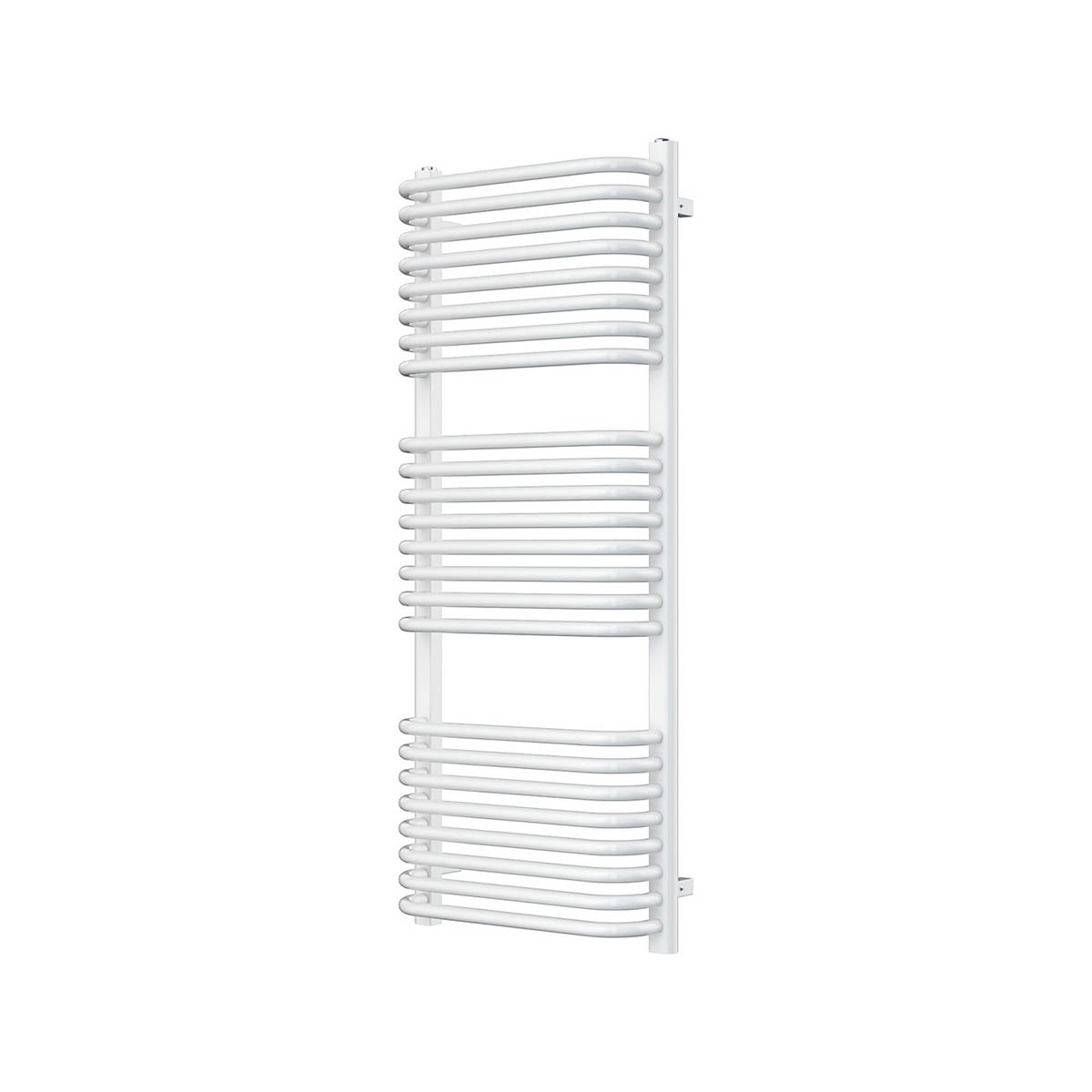 Towel Rail Radiator White Curved Vertical Bathroom Warmer Ladder (H)120x(W)50cm - Image 1