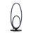 Table Lamp Integrated LED Warm White Oval Spiral Polished Metal Matt Black - Image 3