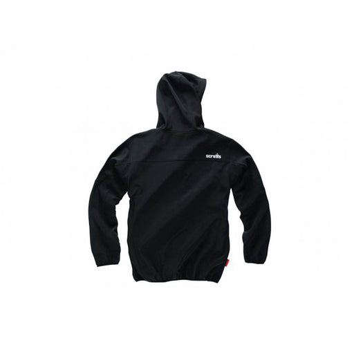 Scruffs Work Softshell Jacket Mens Black Water Resistant Hood Pockets Size M - Image 1