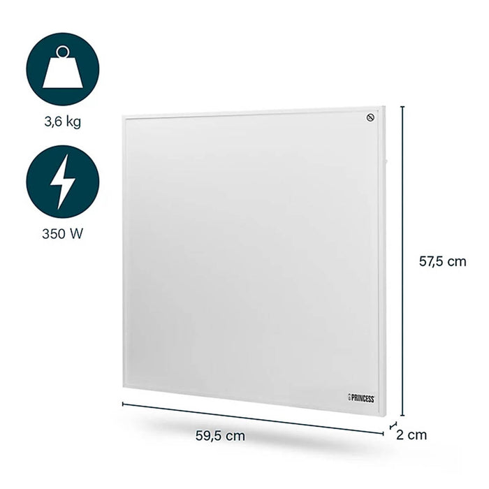 Electric Panel Heater Smart Radiator White Slim Portable Wall Freestanding 350W - Image 2
