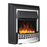 Electric Fireplace Freestanding Black Chrome LED Flame Effect Remote Control 2kW - Image 3