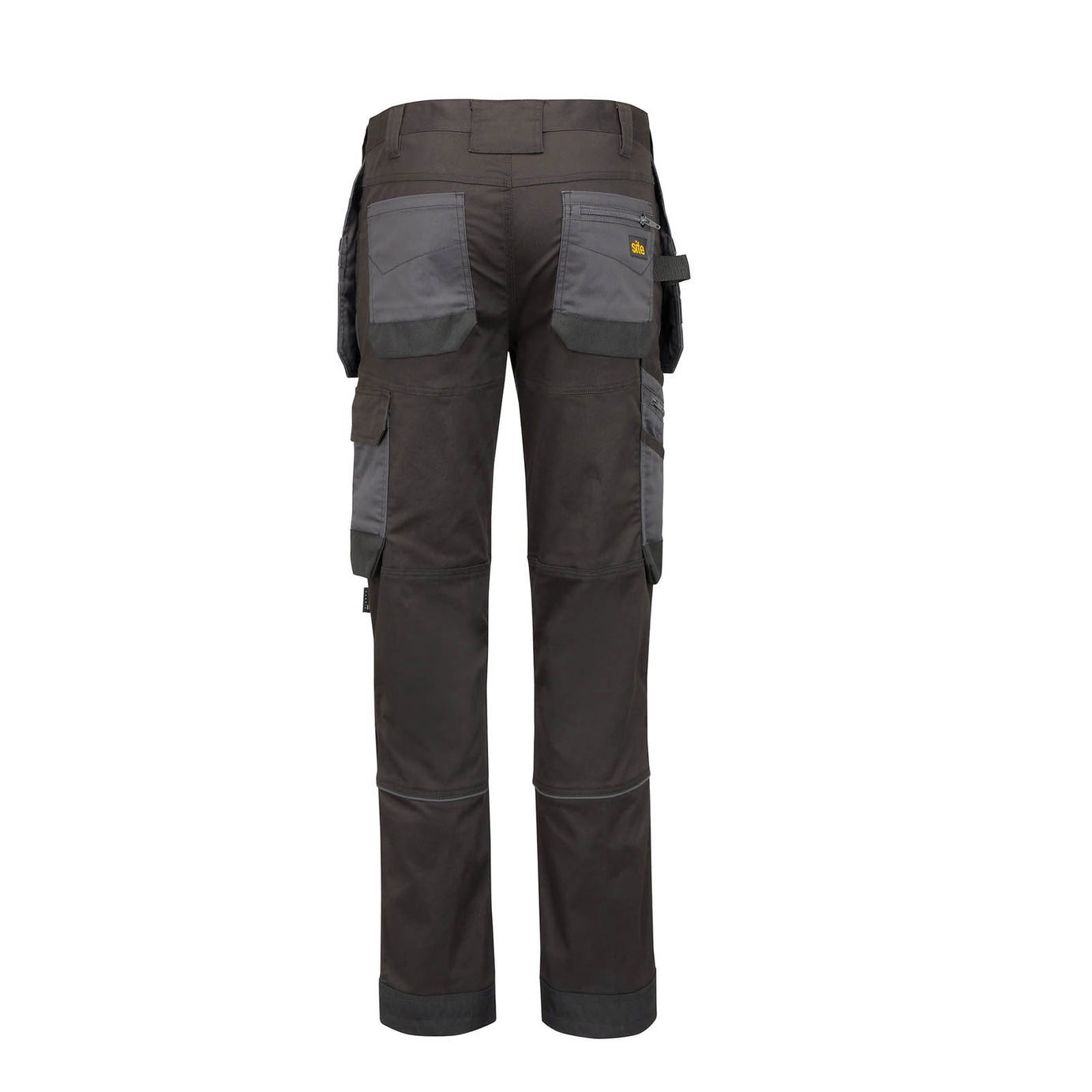 Site Work Trousers Men's Slim Fit Grey Black Multi Pockets Cargo W34 L32 - Image 4