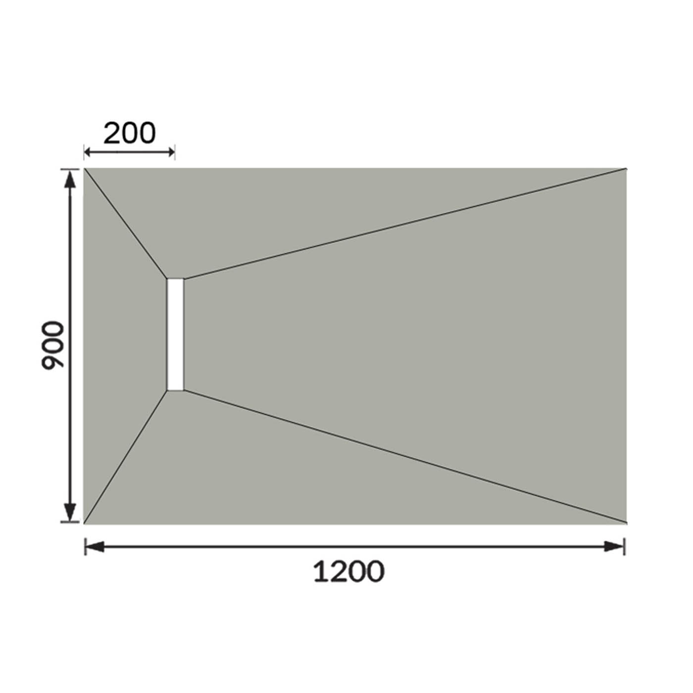 Aquadry Rectangular End drain Shower tray (L)1200mm (W)900mm (H) 30mm - Image 2
