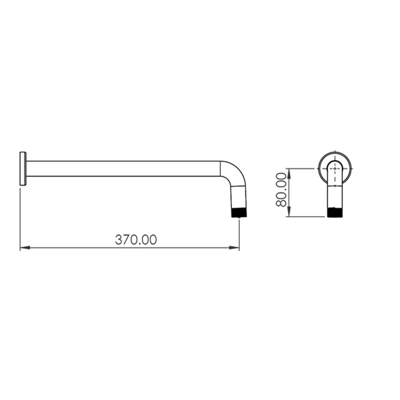 Aquadry Oria Bronze effect Wall-mounted Shower arm - Image 3
