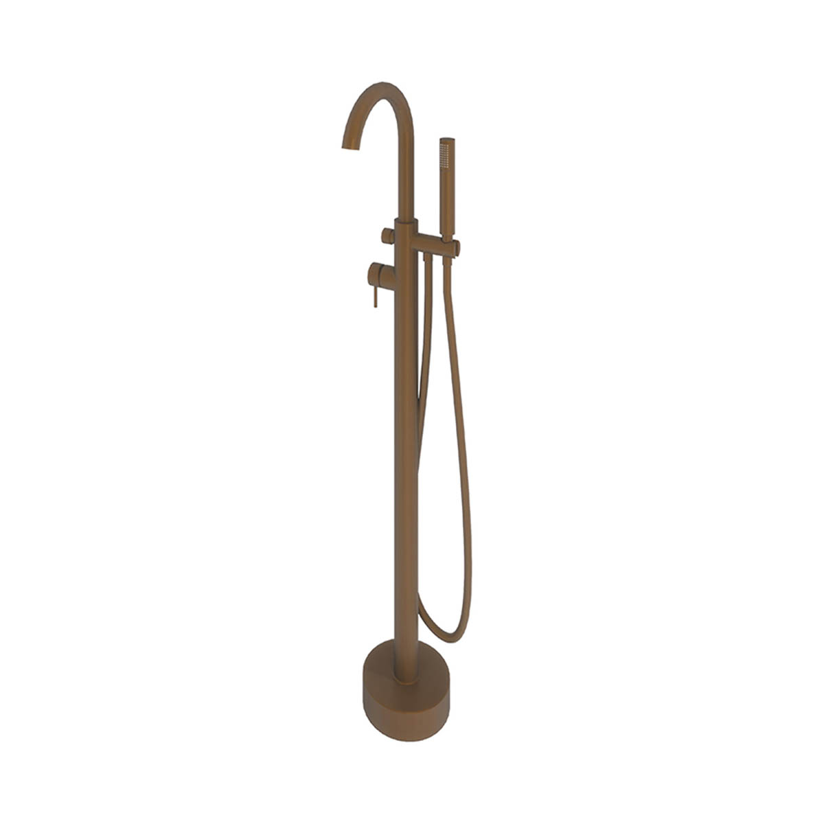 Freestanding Bath Filler Tap Mono Shower Mixer Bronze Single Spray Pattern - Image 1