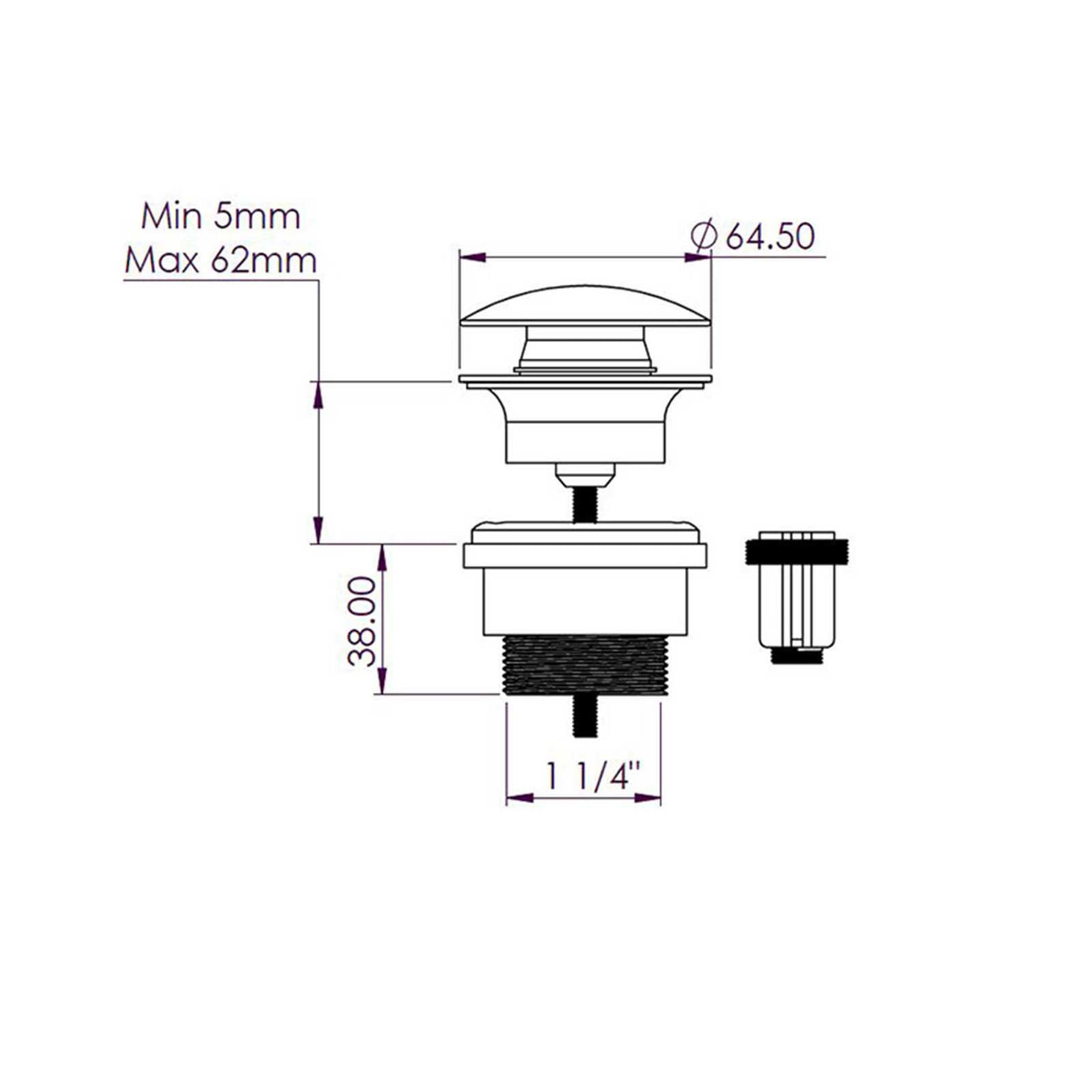Aquadry Oria Tall Bronze effect Round Sink or worktop Tap - Image 2