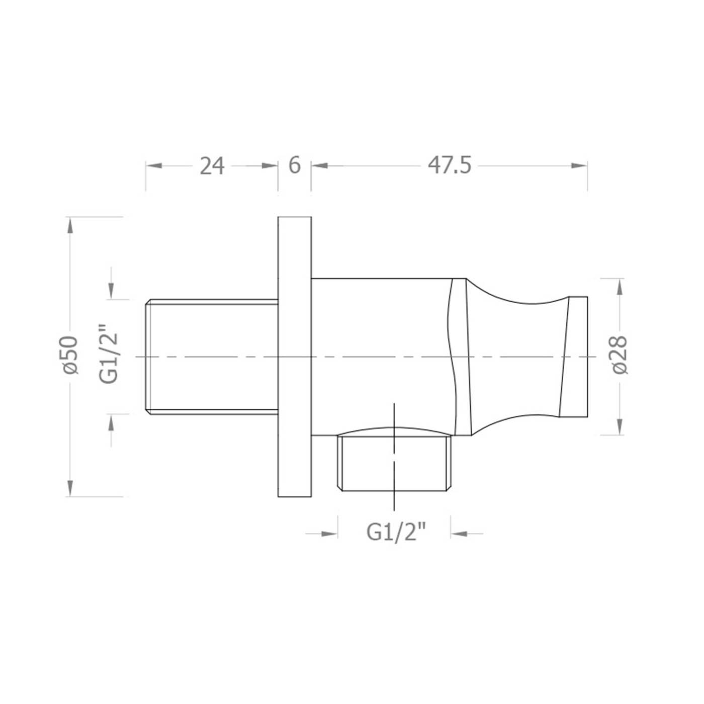 Aquadry Outlet Shower Head Side Holder Brushed Bronze Effect Wall Mounted - Image 3