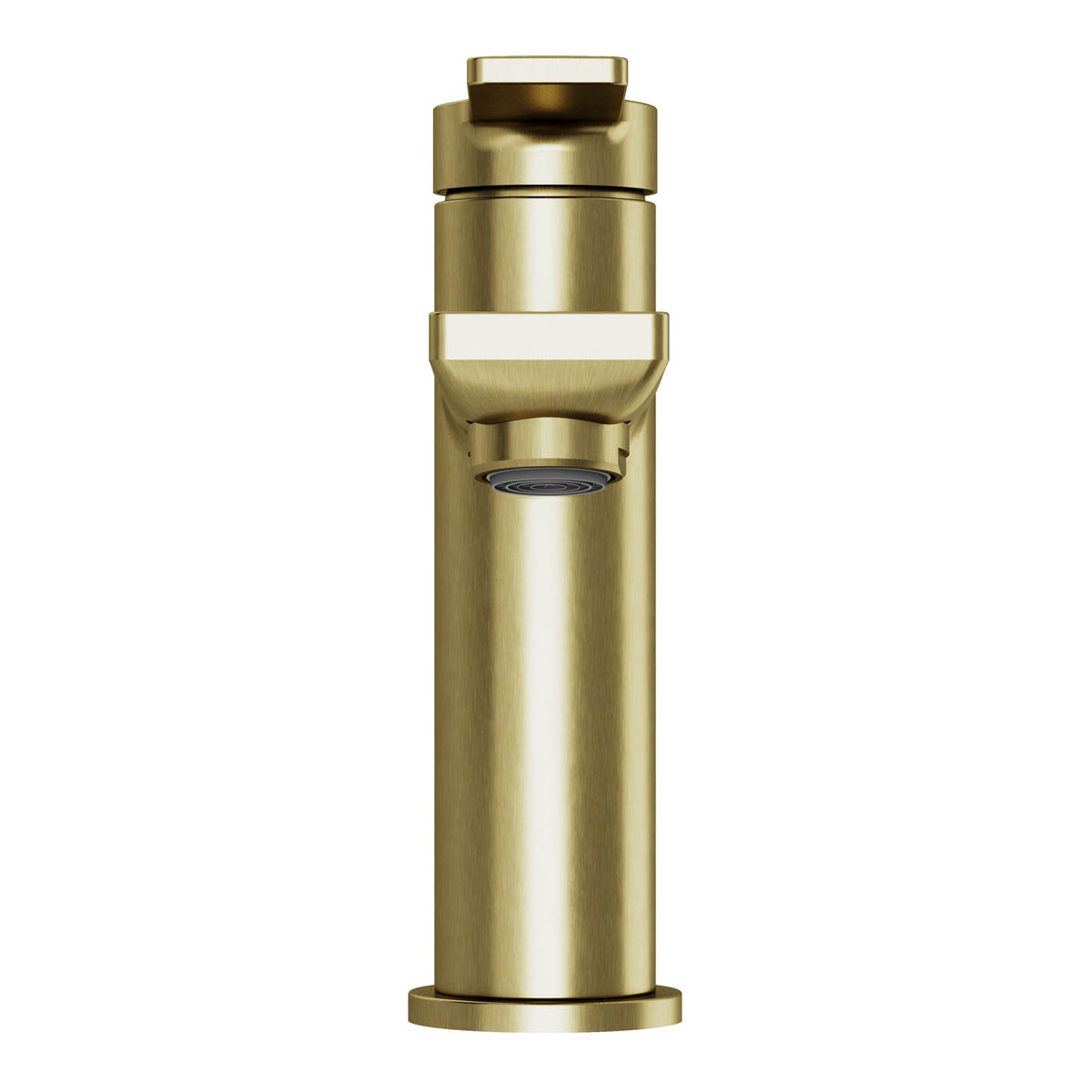 Basin Mixer Tap Medium Brushed Satin Brass Effect Round Durable Rust Resistant - Image 5