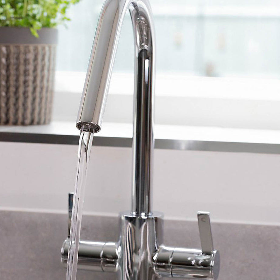 Bristan Kitchen Mixer Tap Swivel Spout Brass Chrome Effect Contemporary - Image 5