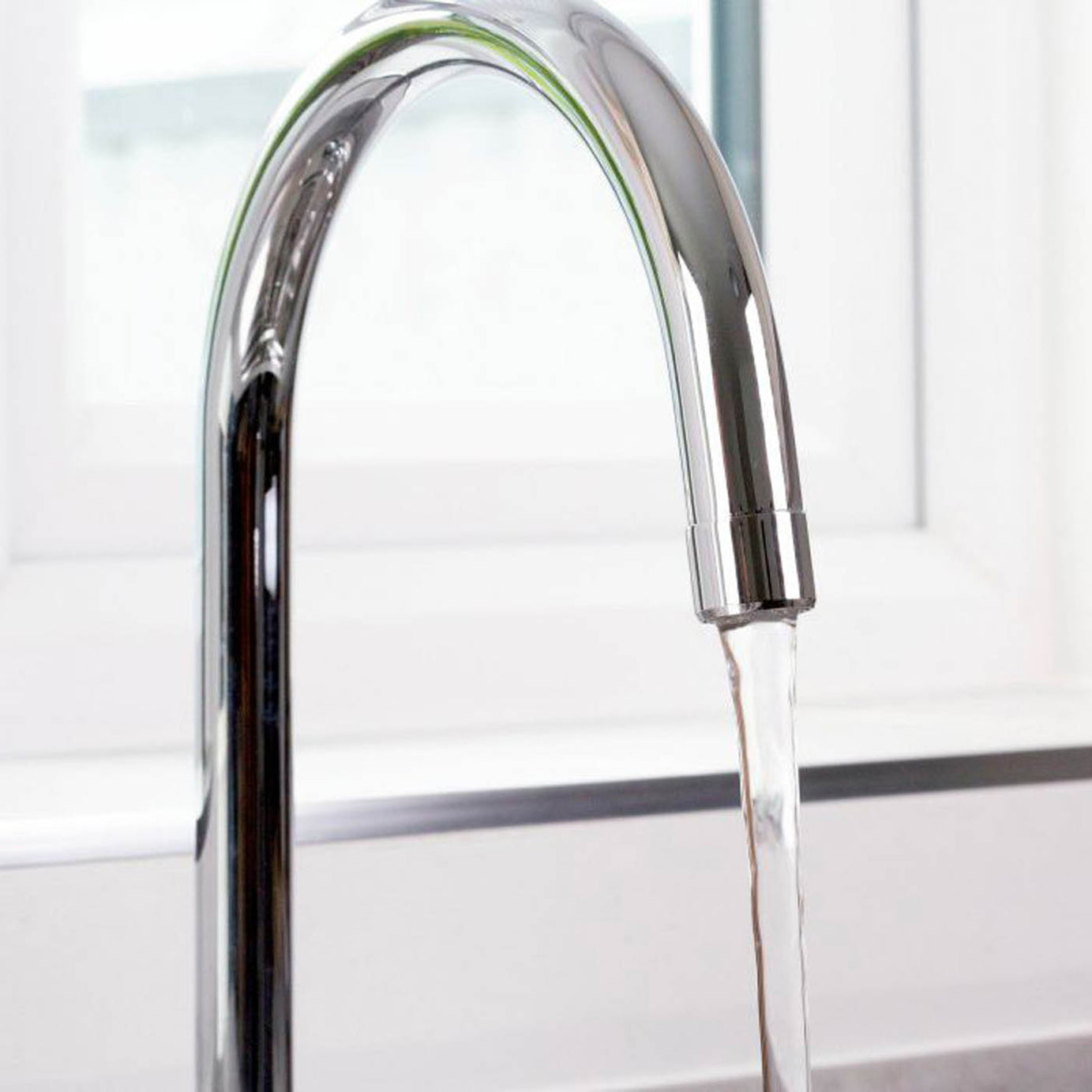 Kitchen Sink Tap Mixer Chrome Swivel Spout Brass Double Lever Contemporary - Image 4